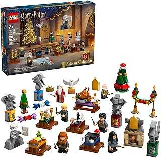 Harry Potter Advent Calendar 2024 for Kids - Christmas Advent Calendar W/ 16 Mini Builds & 7 Minifigures, Ages 7+ - Harry Potter Toys Gift Idea for Boys & Girls, Ages 7+ - 76438