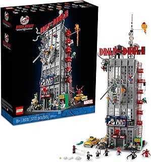 Marvel Spider-Man Daily Bugle Newspaper Office 76178 Building Set - Featuring 25 Spider-Verse Minifigures Including Peter Parker, Venom, and Spider-Gwen, Collectible Gift Idea for Adults