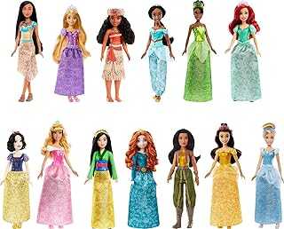 Disney Princess Toys, Fashion Doll Set with 13 Dolls in Sparkling Clothing & Accessories, Inspired by Disney Movies (Amazon Exclusive)