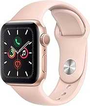 Apple Watch Series 4 (GPS, 40MM) - Gold Aluminum Case with Pink Sand Sport Band (Renewed)