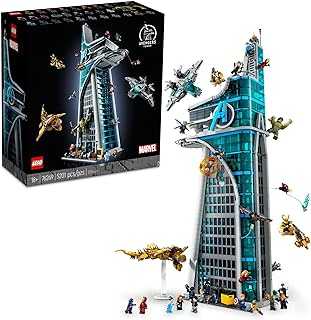 Marvel Avengers Tower Building Kit, Detailed Recreation of The Iconic HQ Featuring Classic Movie Scenes, 31 Figures and Authentic Accessories, Gift for Marvel Fans and Model-Makers, 76269