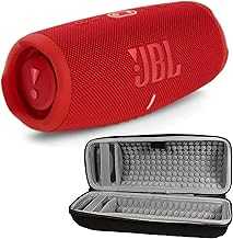 Charge 5 Wireless Speaker with GO Deluxe Carrying Case Bundle - Red