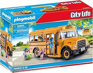 School Bus with Accessories and 4 Figures