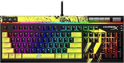 Alloy Elite 2 – Mechanical Gaming Keyboard – TimTheTatMan Edition – Software-Controlled Light & Macro Customization, ABS Pudding Keycaps, Media Controls, RGB Backlit - HyperX Linear Red Switch