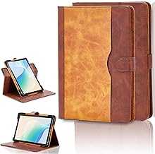 Case Compatible for Motorola Moto Tab G62 Tablet Case 360 Degree Rotation Multi-Viewing Angels PU Leather Stand Folio Cover Camera can be Used Brown