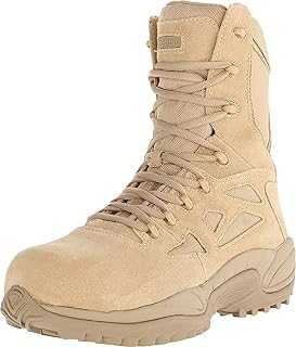 Work Mens Rapid Response Rb 8 Inch Side Zip Composite Toe Work Safety Shoes Casual - Beige