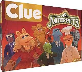 CLUE: The Muppets, Classic Board Game, Solve The Mystery in The Muppet Theater with Kermit, Fozzie, & More, Discover Who, Where, and What Weapon was Used, Officially Licensed The Muppets Merchandise