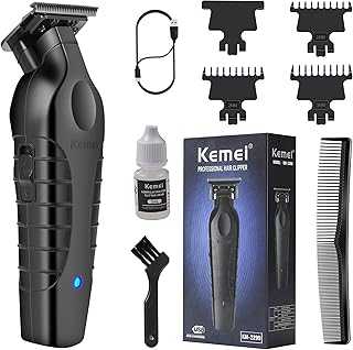 2299 Professional Hair/Beard Trimmer for Men Zero Gapped Hair Clippers for Barber with T Blade, Cordless Rechargeable