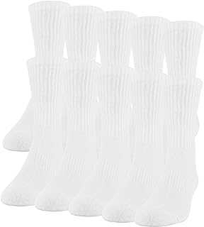 Men's Active Cotton Crew Socks, 10-pairs