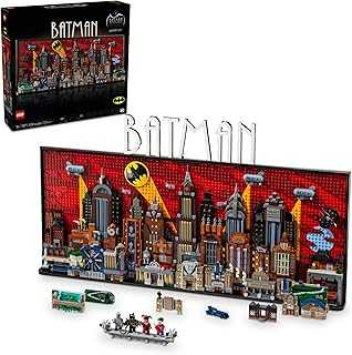 DC Batman: The Animated Series Gotham City Build and Display Adult Set with Minifigures, DC Collectible Gift for Fans of Super Hero Action and Adventure Movies, 76271