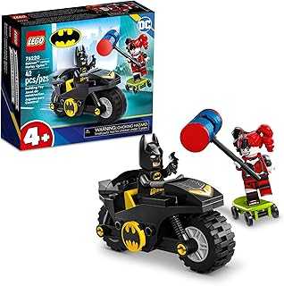 DC Batman Versus Harley Quinn 76220, Superhero Action Figure Set with Skateboard and Motorcycle Toy for Kids, Boys and Girls Aged 4 Plus