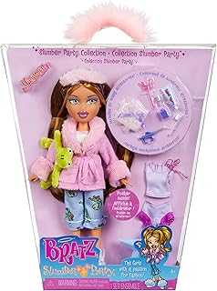 Slumber Party Yasmin Fashion Doll with 2 Sets of Pajamas, Plush, and Accessories