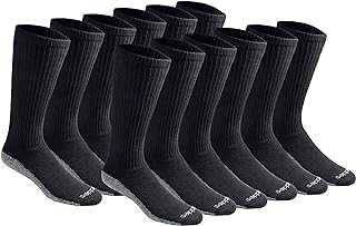 Men's Dri-Tech Moisture Control Boot-Length Socks, Available in L-XL (6, 12 Pairs)