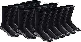 Men's Dri-Tech Moisture Control Crew Socks, Available in M-XXL (6, 12, 18 Pairs)