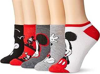 Women's Mickey Mouse 5 Pack No Show Socks