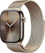 Watch Series 10 [GPS + Cellular 46mm case] Smartwatch with Gold Titanium Case with Gold Milanese Loop - M/L. Fitness Tracker, ECG App, Always-On Retina Display, Carbon Neutral