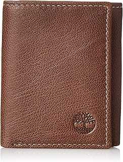 Men's Leather RFID Blocking Trifold Wallet, Brown, One Size