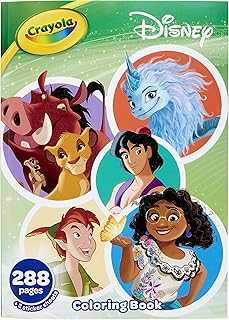 Disney Coloring Book (288pgs), 2 Disney Sticker Sheets, Coloring Book for Kids, Disney Toys, Holiday Gift for Girls & Boys, 3+