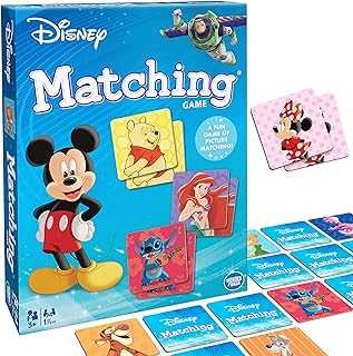 Disney Classic Characters Matching Game | Fun Learning Toy for Kids Ages 3-5 | Engaging Memory Skills Game | Features Beloved Disney Icons