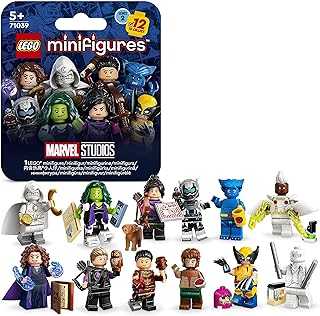 71039 Marvel Series 2 Mini Figures, 1 of 12 Iconic Disney+ Characters to Collect in Each Bag, Includes Wolverine, Hawkeye, She-Hulk, Echo and More (1 Piece, Style Sent Randomly)