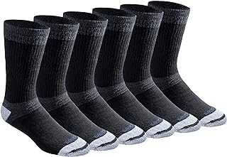 Men's Dri-Tech Moisture Control Max Full Cushion Crew Socks, Available in M-XL (6, 12 Pairs)