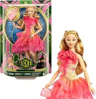 Universal Wicked Glinda Fashion Doll & Accessories with Blonde Hair, Poseable & Removable Ballroom Look