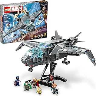 Marvel The Avengers Quinjet 76248, Spaceship Building Toy Set with Thor, Iron Man, Black Widow, Loki and Captain America Minifigures, Infinity Saga