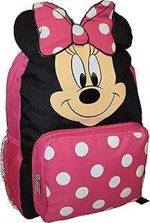 Minnie Mouse Big Face Backpack - 12" School Bag | Minnie Mouse School Supplies