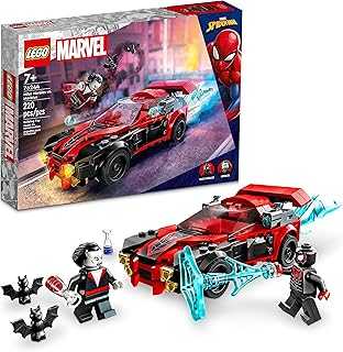 Marvel Spider-Man Miles Morales vs. Morbius 76244 Building Toy - Featuring Race Car and Action Minifigures, Adventures in The Spiderverse, Movie Inspired Set, Fun for Boys, Girls, and Kids