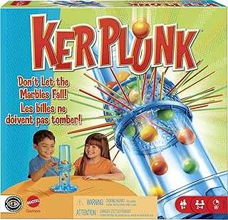 KerPlunk Kids Game, Family Game for Kids & Adults with Simple Rules, Don't Let the Marbles Fall for 2-4 Players