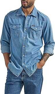 Men's Iconic Denim Regular Fit Snap Shirt