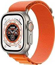 Watch Ultra [GPS + Cellular 49mm] Smart Watch w/Rugged Titanium Case & Orange Alpine Loop Large. Fitness Tracker, Precision GPS, Action Button, Extra-Long Battery Life, Brighter Retina Display