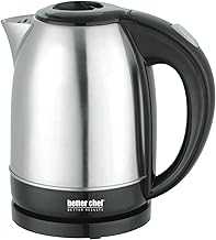 Better Chef Cordless Electric Kettle | 7-Cup | Stainless Steel | 360-deg Swivel Base | Auto Boil-Dry Shut-Off