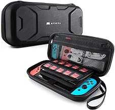 Mumba Carrying Case for Nintendo Switch OLED 2021/Switch 2017, Deluxe Protective Travel Carry Case Pouch for Nintendo Switch Console & Accessories (Black)
