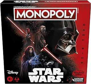 Hasbro Gaming Monopoly: Disney Star Wars Dark Side Edition Board Game for Families and Kids Ages 8+, Gift, Family Game Night